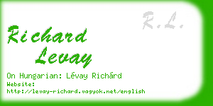 richard levay business card