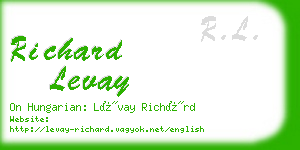 richard levay business card